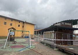 Los trabajos en la zona frente al polideportivo de Zubikoa ya estan en marcha.