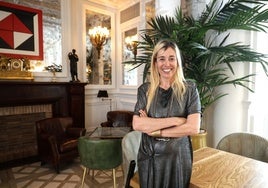La productora de cine María Luisa Gutiérrez, ayer en Donostia