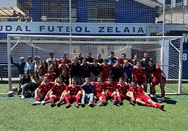 El principal equipo masculino de Oiartzun en su último partido.