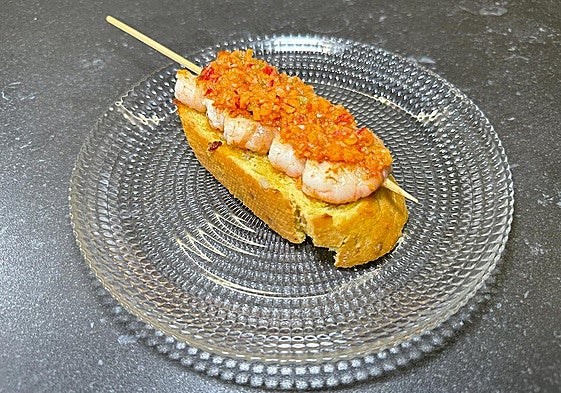 Receta de brocheta de gambas y bacon