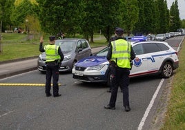 Imagen de archivo de un control policial de la Ertzaintza.