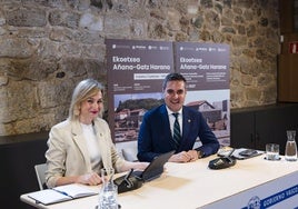 Maria Ubarretxena y Mikel Jauregi, este martes.