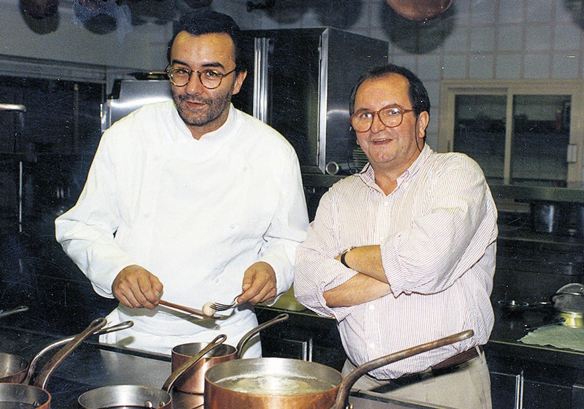 Alain Ducasse y Juan Mari Arzak, en 1985.