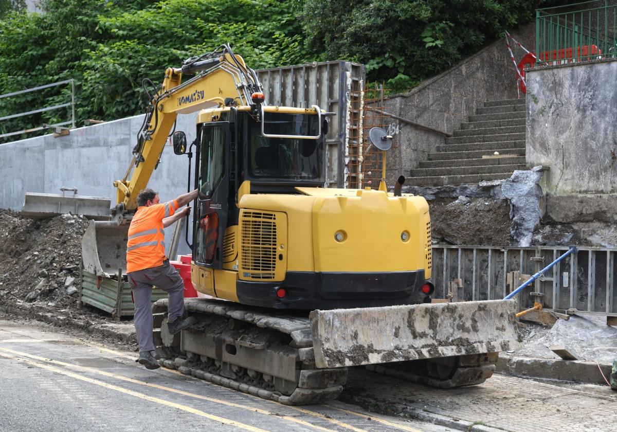 Las obras han comenzado esta semana en el paseo de Larratxo.