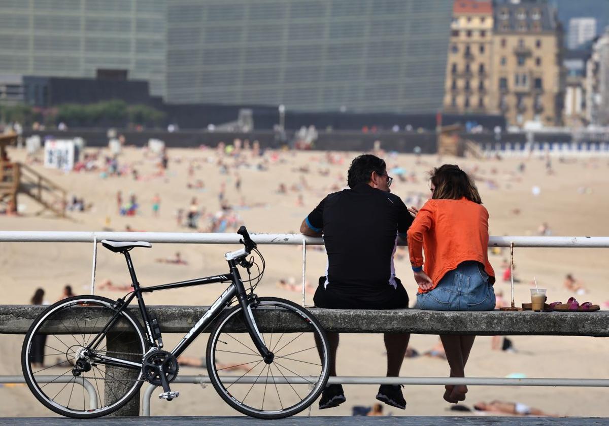 Tiempo veraniego en Donostia.