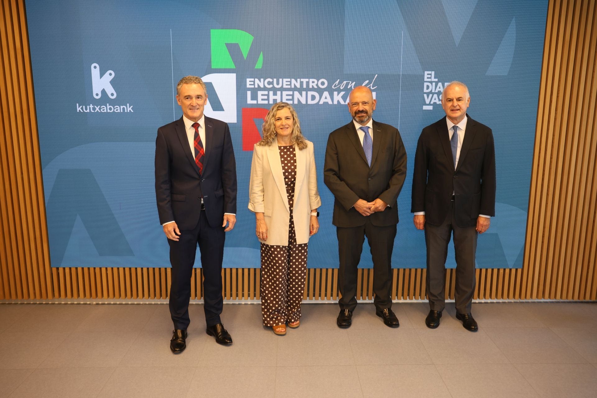 José Miguel Ayerza (Adegi), Isabel Busto (Adegi), Guillermo Buces (Cebek) y Fran Azpiazu (Cebek).