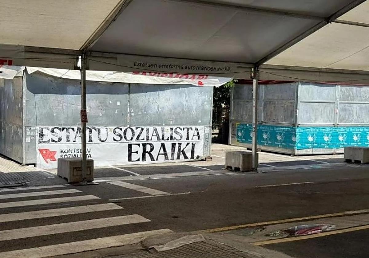 Recinto de las txosnas en Beasain.