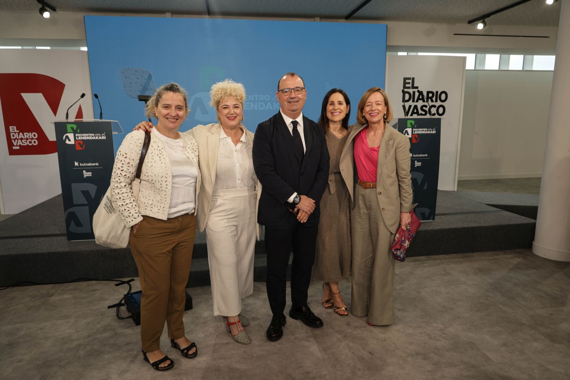 Los jeltzales Itziar Agirre, Maite Peña, Luke Uribe-Etxebarria, Bakartxo Tejeria y Eider Mendoza.