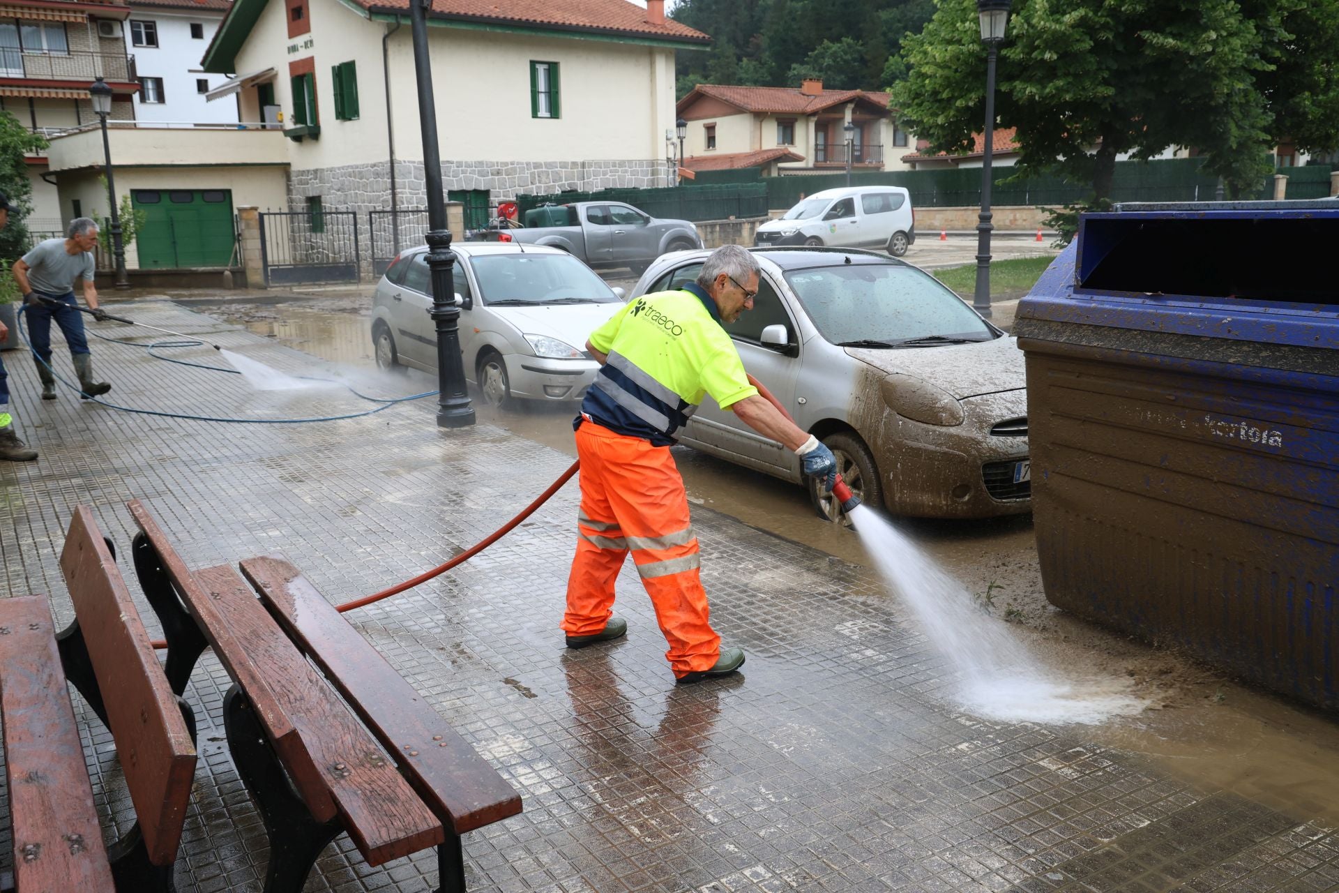 Las imágenes de los desperfectos que deja la tromba de agua en Tolosaldea y Goierri