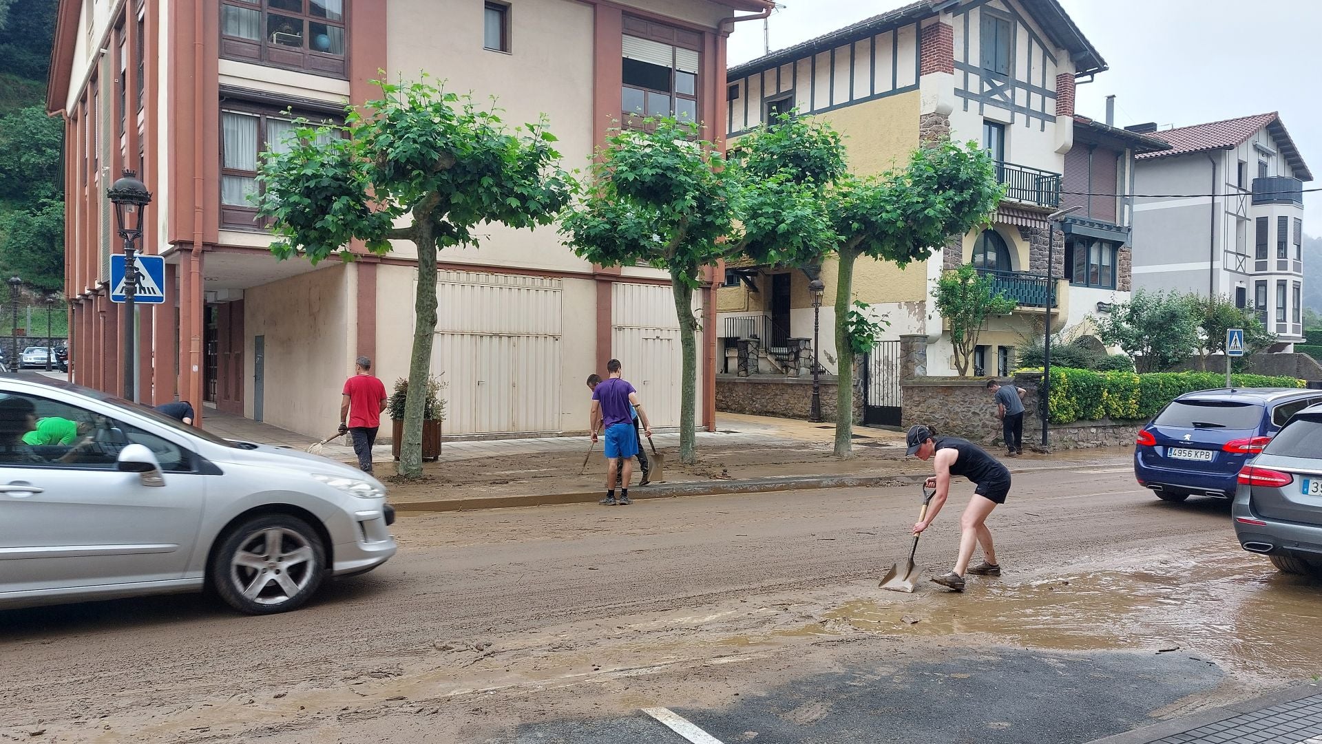 Las imágenes de los desperfectos que deja la tromba de agua en Tolosaldea y Goierri