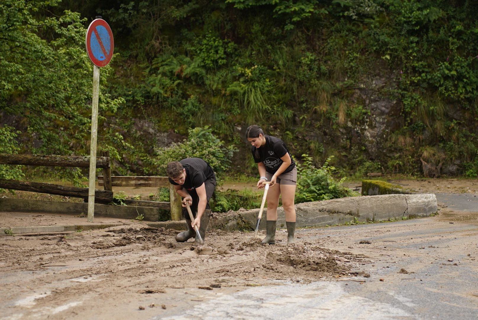 Las imágenes de los desperfectos que deja la tromba de agua en Tolosaldea y Goierri