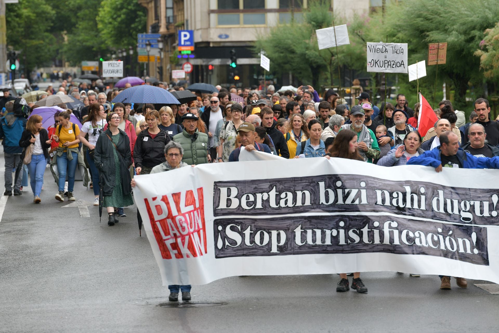 Manifestación en San Sebastián contra la «turistificación»