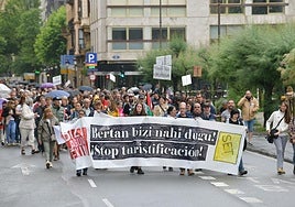 Manifestación en San Sebastián contra la «turistificación»