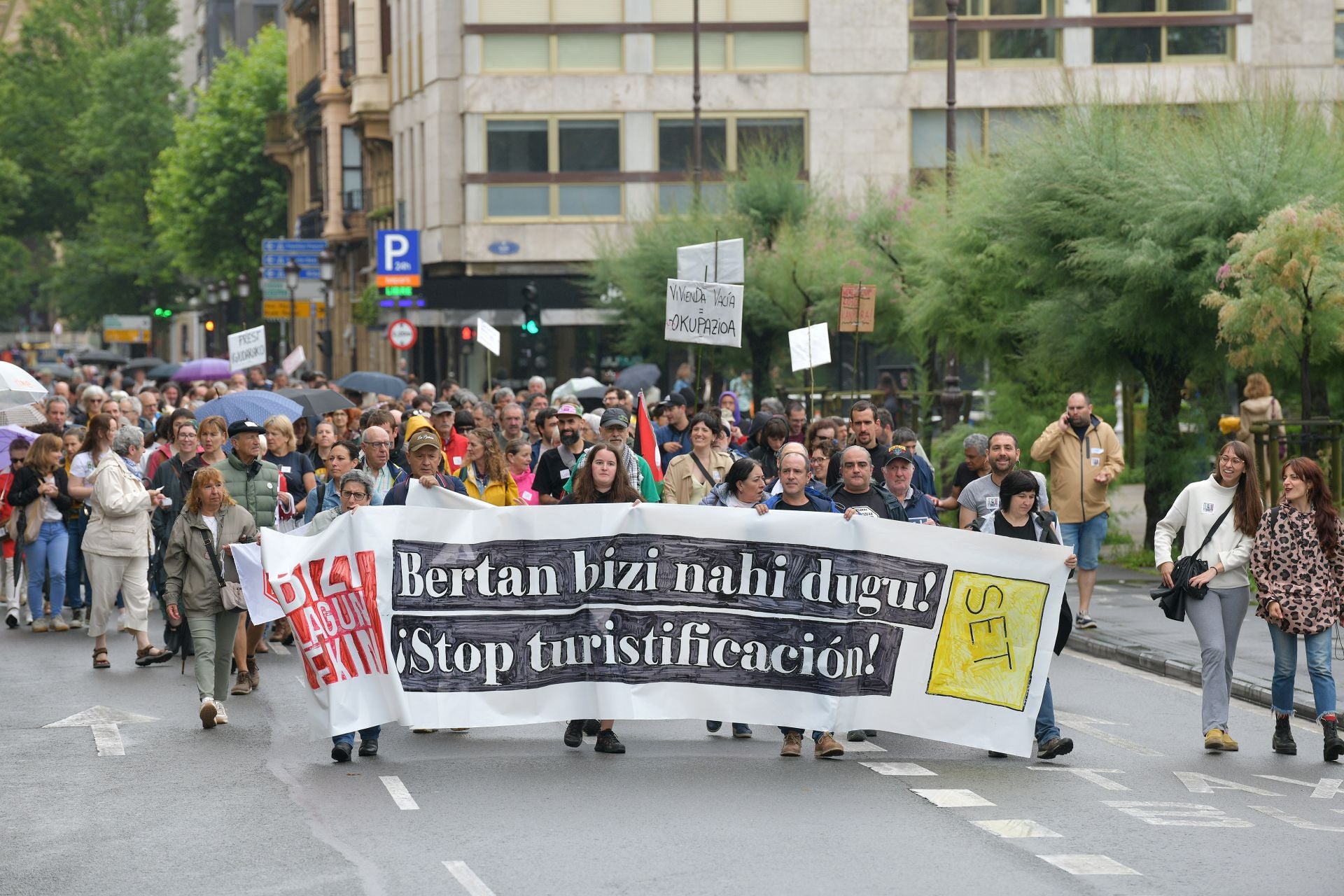 Manifestación en San Sebastián contra la «turistificación»
