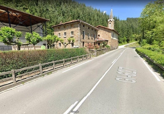 Tramo de la GI-627 a su paso por Bergara.