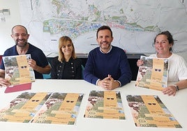 Haritz Salaberria, Maite Iglesias, Agustín Valdivia y Lorea Muguruza en la presentación de los Txokos.