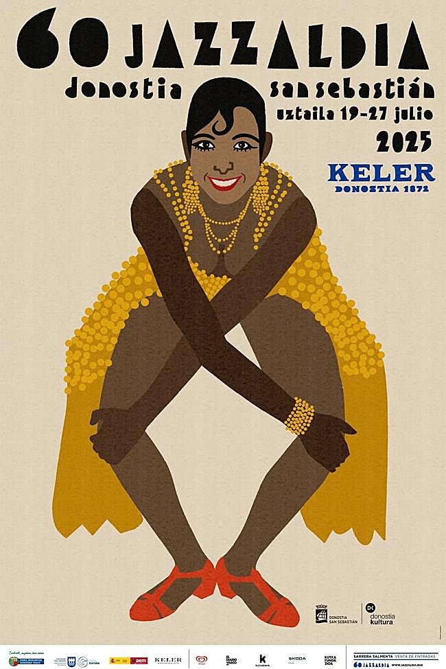 El nuevo cartel que recrea a Josephine Baker, realizado por Jose Luis Lanzagorta.