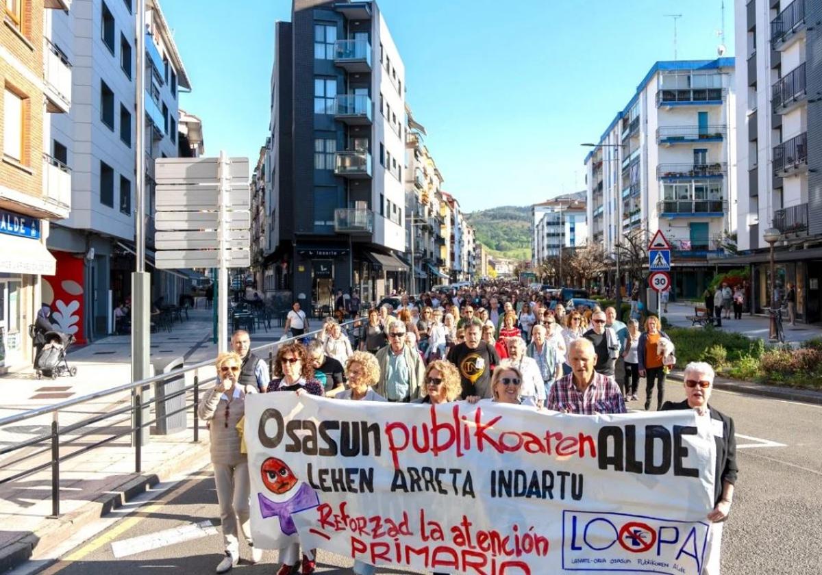 Concentración por la sanidad pública, este jueves, en Elizatze plaza