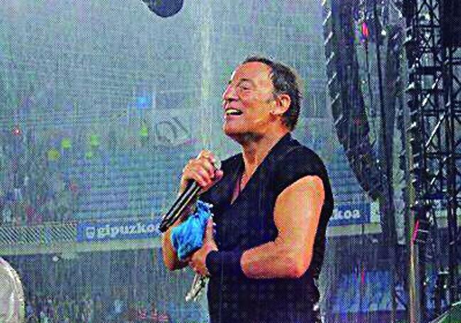 Springsteen, retratado por Zabaleta de cerca en uno de los conciertos de Anoeta.