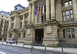 Fachada de la Audiencia Provincial de Gipuzkoa.