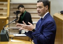 Imanol Pradales, en el Parlamento Vasco en una imagen de archivo.