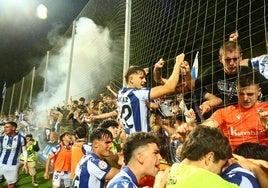 Explosión de júbilo en Zubieta tras el ascenso del Sanse