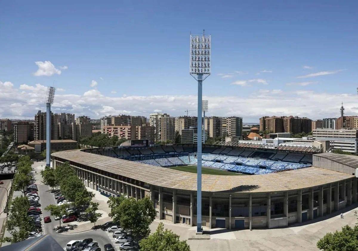 Estadio de La Romareda, donde juega como local el Zaragoza.