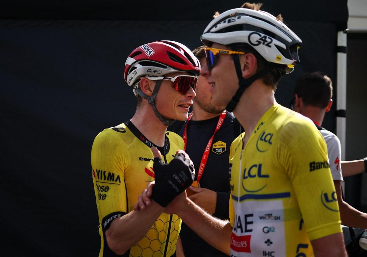 Jonas Vingegaard y Tadej Pogacar coincidieron a primeros de junio en el Dauphiné.