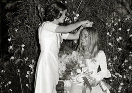'Coronación' de Nerea Pallín como 'reina de San Sebastián' hace 55 años.