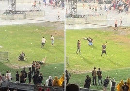 Un parque acuático durante el concierto de Bruce Springsteen en San Sebastián: volteretas y piscinazos bajo la tormenta