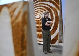 El cineasta y artista islandés Hlynur Pálmason, este jueves en Tabakalera.