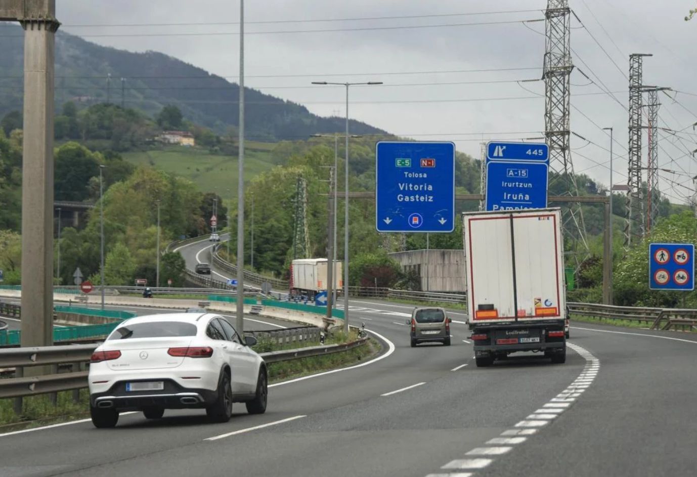 La N-I dirección Vitoria-Gasteiz.