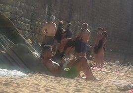 Iñaki Urdangarin y Ainhoa Armentia, en la playa de La Concha