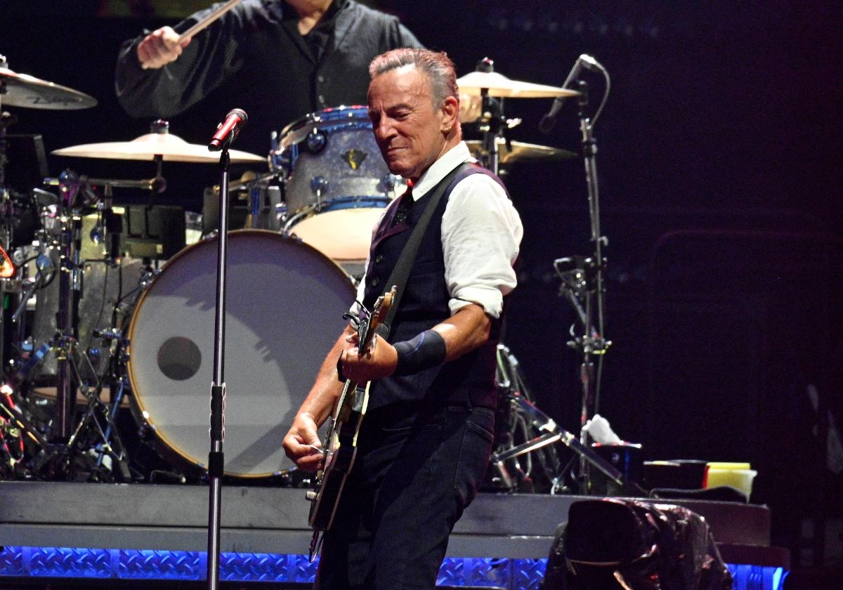 Bruce Springsteen, durante uno de sus conciertos de esta última semana en Anoeta.