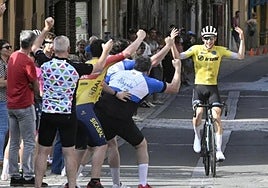 Urcaregui, en su victoria en la Vuelta a Gipuzkoa del lunes en Segura.