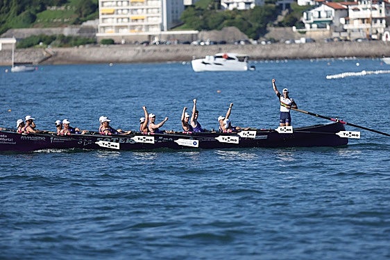 La Sotera tras su victoria en Donibane el sábado.