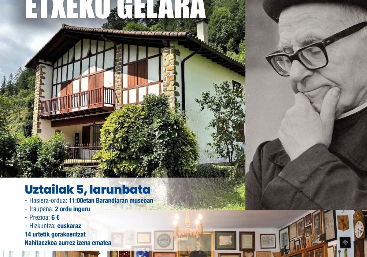 Barandiaranen etxeko gela ezagutzeko aukera, larunbatean