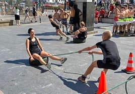 Jolasean primeran igarotzen dute arratsaldea Gymkanarekin.