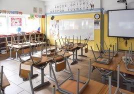 El aula de un centro educativo de Gipuzkoa.