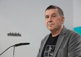 Arnaldo Otegi, secretario general de EH Bildu, este jueves en Donostia.