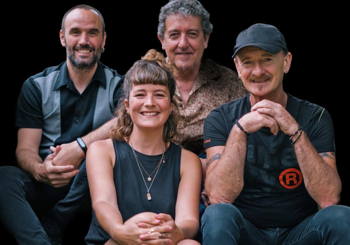 La banda zarauztarra Slow Times Blues Band, que conforman Iker Urkiri, Carmelo García, Tabea Gerhardt y David Gorospe.
