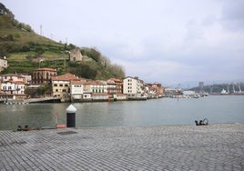 Imagen del puerto de Pasaia, con Pasai Donibane de fondo.