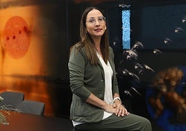 Begoña Pedrosa tras la entrevista concedida en las instalaciones de El Diario Vasco.