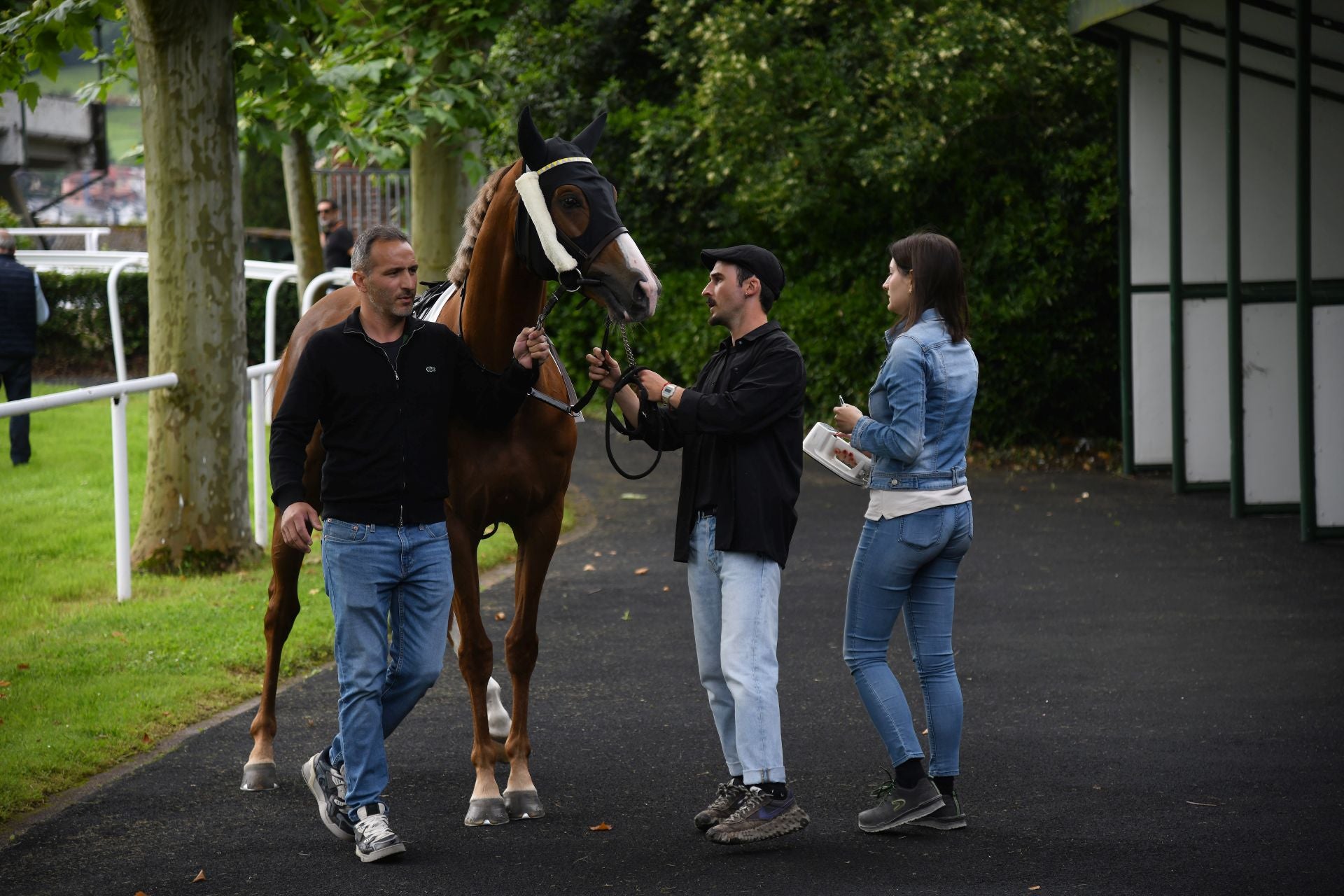 Carrera de caballos en el hipódromo de San Sebastián