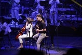 Iñaki Palacios txistularia, igande honetan Kursaaleko emanaldian.