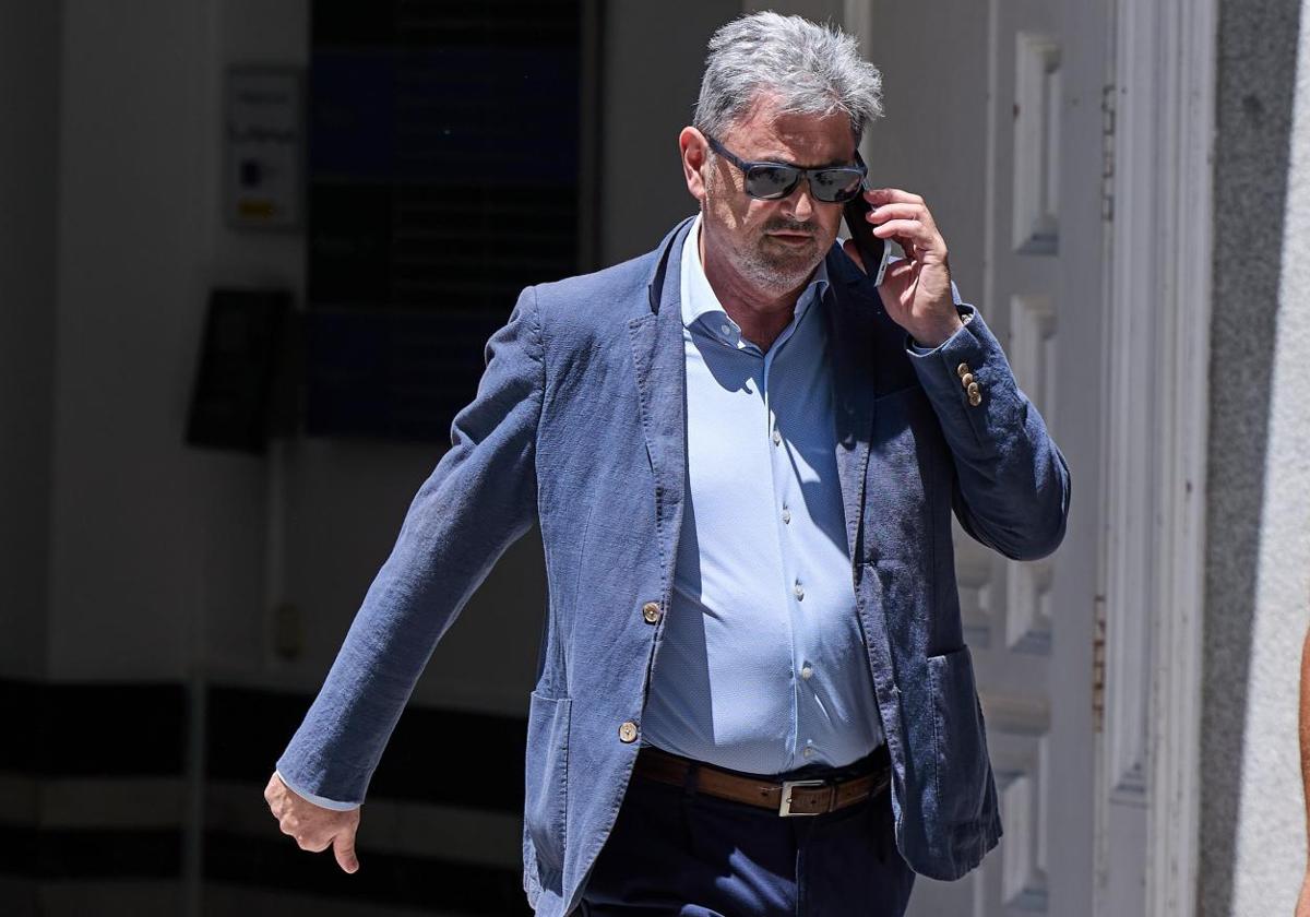 Antxon Alonso, a su llegada este lunes a la Audiencia Nacional en Madrid.
