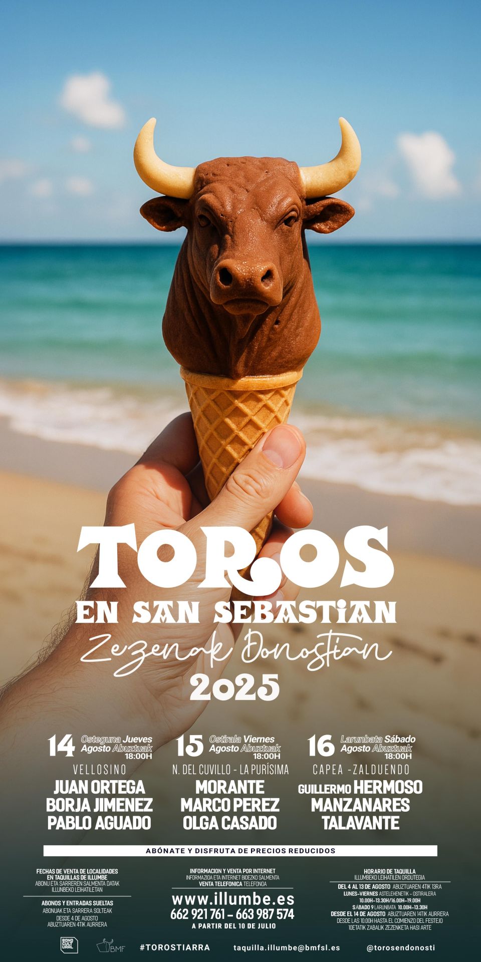 Cartel de la feria taurina para la Semana Grande donostiarra.