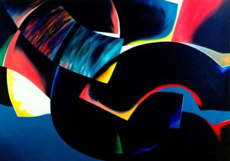 'Teorema de Hawking' (1996). Óleo sobre lienzo.