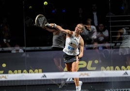 Marta Ortega durante un partido