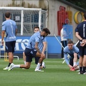 Entrenamiento de la Real ayer en Zubieta.